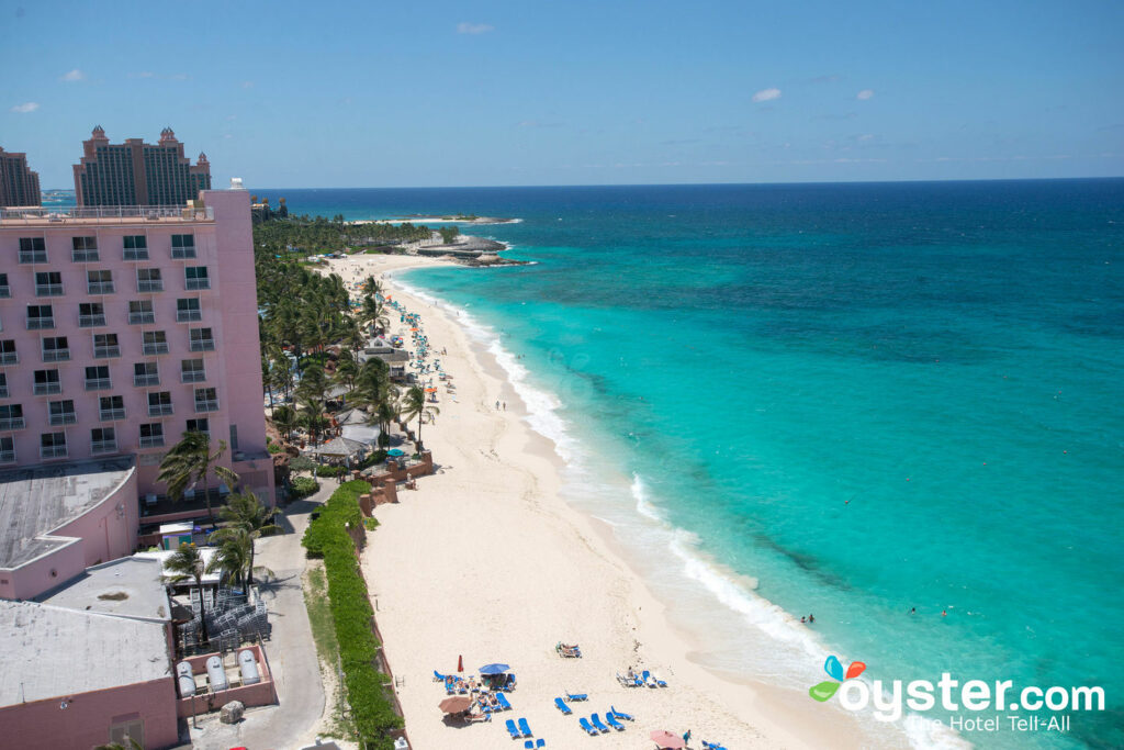 酒店Riu皇宫天堂岛的海滩，巴哈马群岛的所有度假村