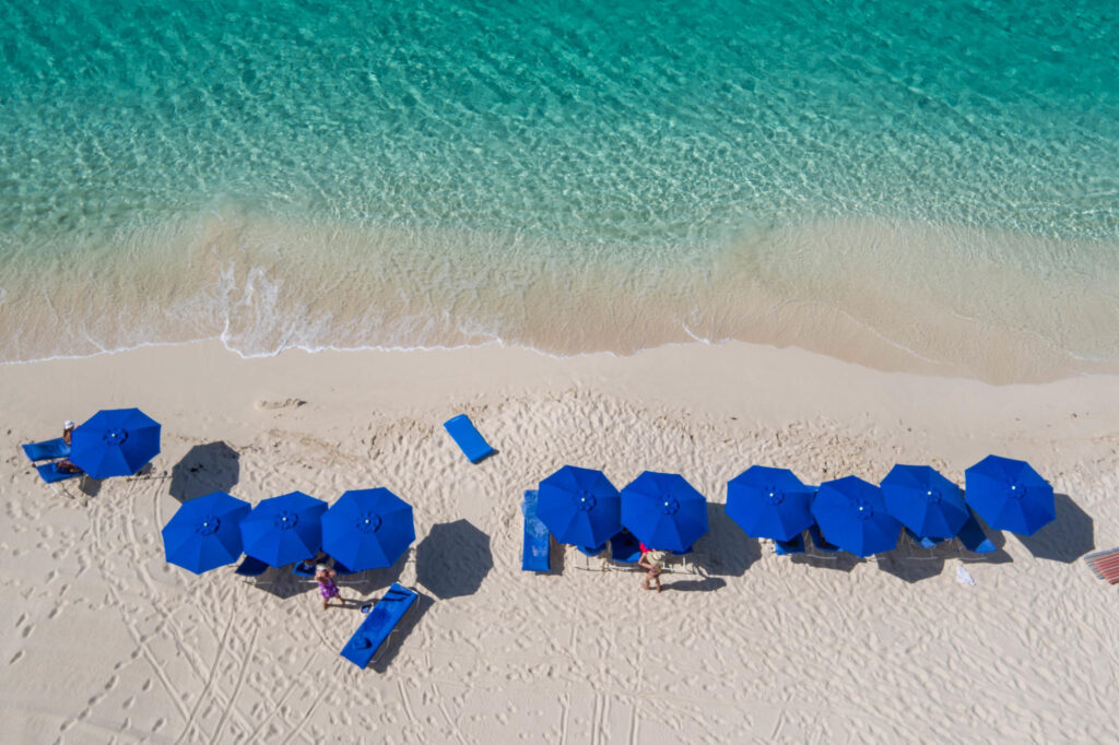航空摄影在海洋俱乐部，一个四季度假村，巴哈马